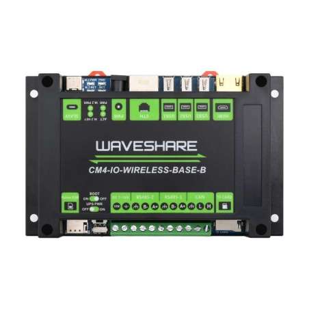 Industrial IoT 5G/4G Wireless Expansion Module for RPi Compute Module 4, UPS Module, Onboard M.2 Slot (WS-24794)