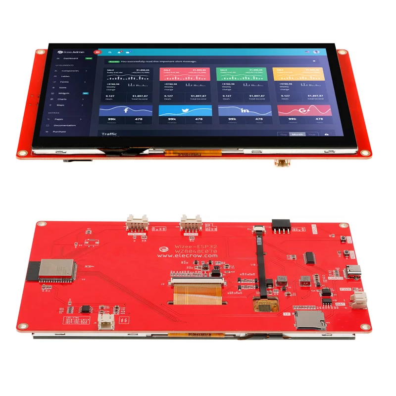 CrowPanel ESP32 display-7.0 Inch HMI Display 800x480 RGB TFT LCD Touch ...