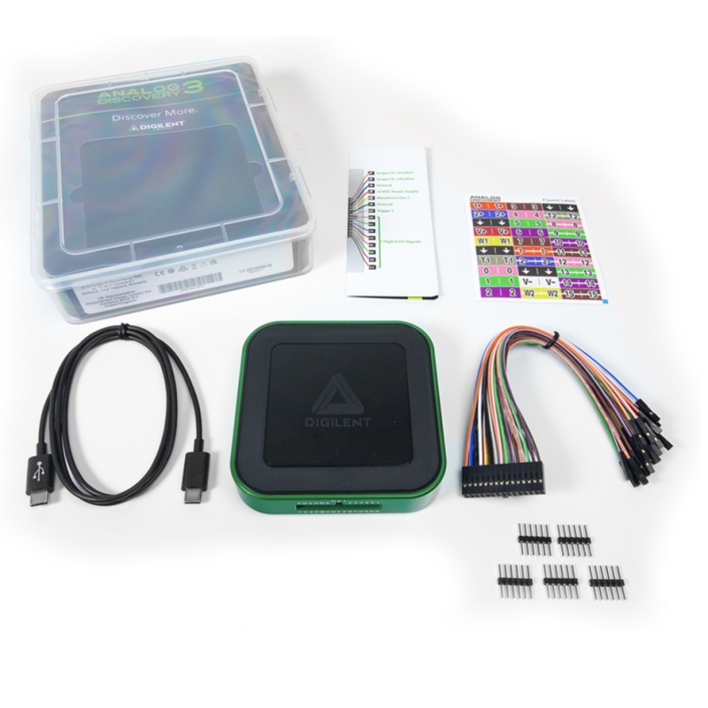 Analog Discovery 3 125 MS/s USB Oscilloscope, Waveform Generator