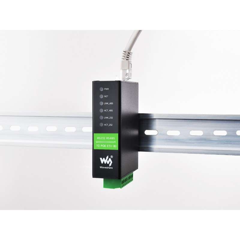 RS232 RS485 to RJ45 PoE Ethernet Serial Server, RS232/485 Dual ...