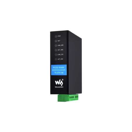 RS232 RS485 to RJ45 Ethernet Serial Server, RS232 And RS485 Dual Channels Independent Operation, Dual Ethernet Ports (WS-25108)