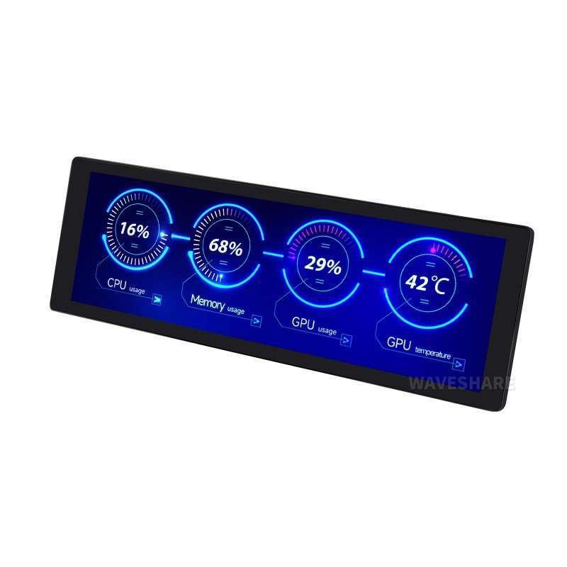 7.9inch IPS Display, 400×1280 Pixel, Toughened Glass Panel, HDMI ...