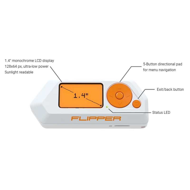 FLIPPER ZERO multiple tools RFID, RF, Infrared, HID emulation, GPIO