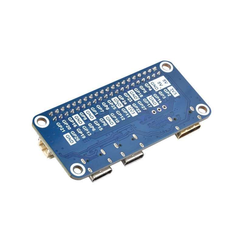 Waveshare RP2040-PiZero Scheda Di Sviluppo Con RP2040, 16MB Flash, Interfaccia DVI, Slot TF E PIO-USB