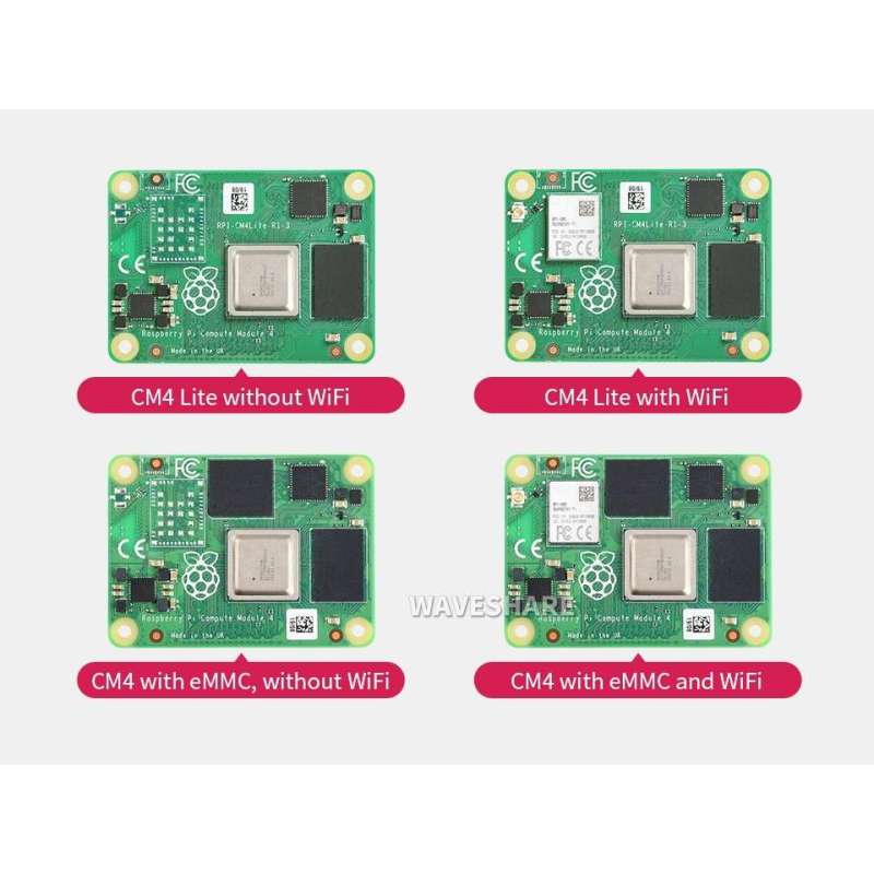 Raspberry Pi CM4101008 Compute Module 1GB RAM, 8GB eMMC Flash, WiFi ...