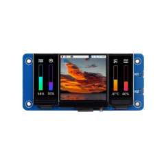 Triple LCD HAT For Raspberry Pi, 1.3inch IPS LCD Main Screen and Dual 0.96inch IPS LCD Sec.Screens (WS-25586)