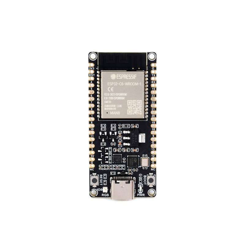 ESP32-C6 Microcontroller, WiFi 6 Dev.Board, 160MHz, ESP32-C6-WROOM-1-N8 ...