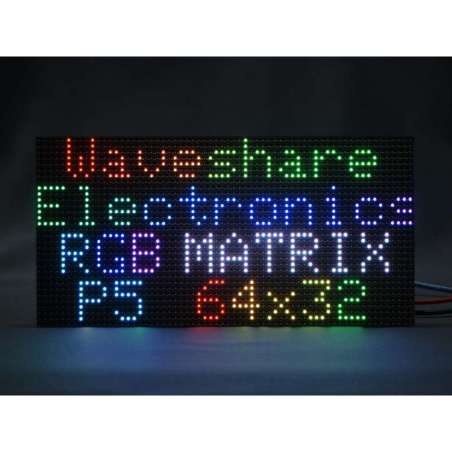 RGB full-color LED matrix panel, 5mm Pitch, 64×32 pixels, adjustable brightness (WS-25848)