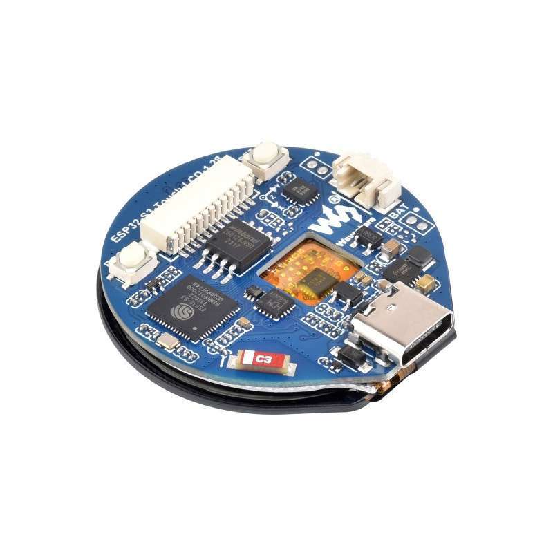 ESP32S3 Development Board, with 1.28inch Round Touch LCD, Compact