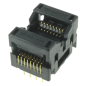 IC189-0162-016N THT Socket For SOP16, TSOP TYPE I & II Packages, Pitch From 0.40 Mm Up To 1.27 Mm