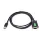 Industrial USB To RS232 Serial Adapter Cable, USB Type A To DB9 Male, FT232RL, Cable 1.5m (WS-26010)