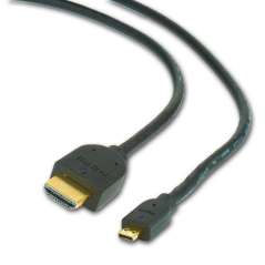 micro HDMI 2.0 (4K) cable / kábel micro HDMI samec/HDMI samec 3m (CC-HDMID-10)