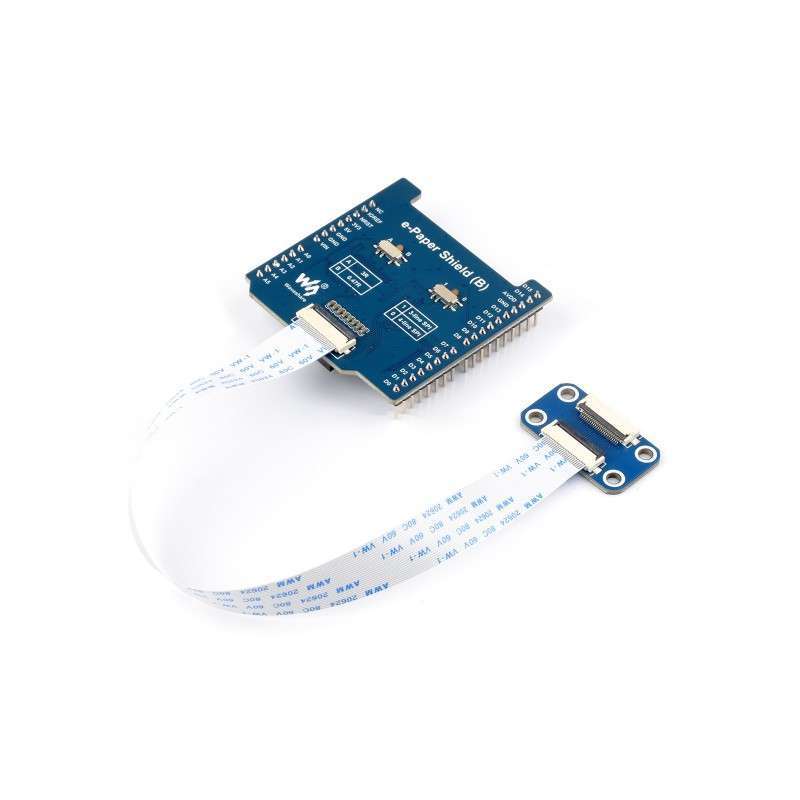Universal E-Paper Raw Panel Driver Shield (B) For NUCLEO/Arduino, Onboard MX25R6435F (WS-26506)
