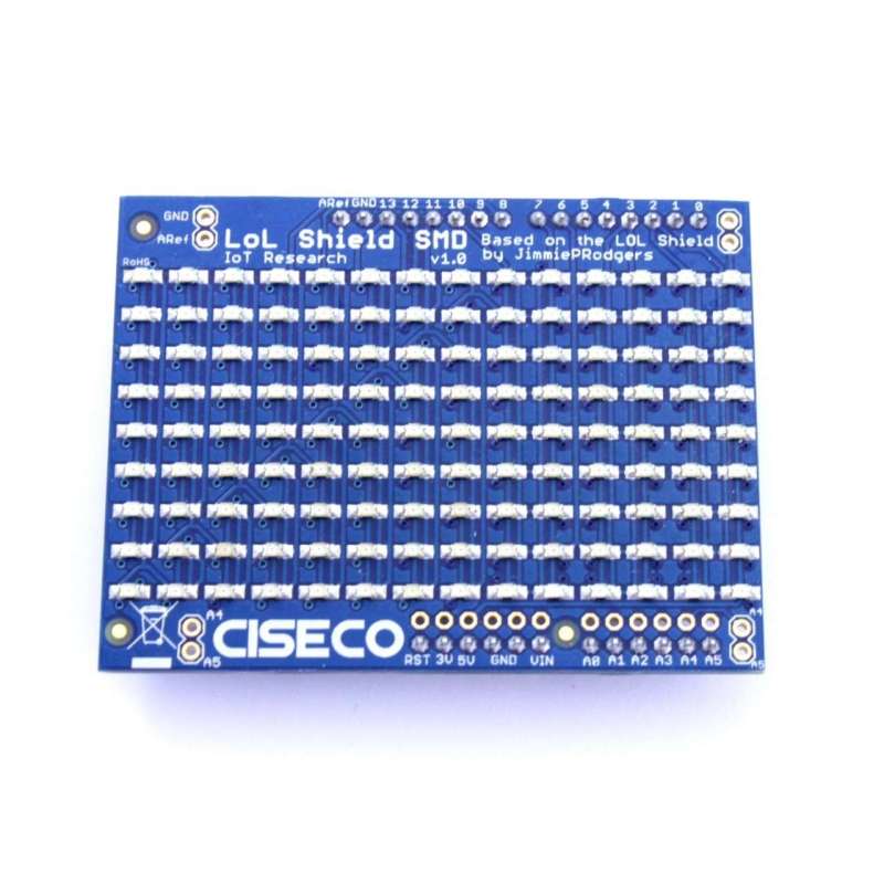 Lots of LEDs LOL Shield SMD for Arduino MATRIX RED (CISECO B042)