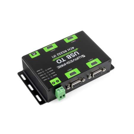 Industrial Isolated USB To 4-Ch RS232 Converter, USB To Serial Adapter, FT4232HL (WS-26854) RS232 Male Port