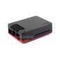 Argon NEO Aluminum Alloy Case for Raspberry Pi 5, Built-in Cooling Fan, Black / Red Color, Removable Cover (WS-26587)