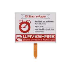 13.3inch e-Paper Display (B), E-Ink Display, 960×680 pixels, Red/Black/White,SPI, Partial Refresh  (WS-27112)