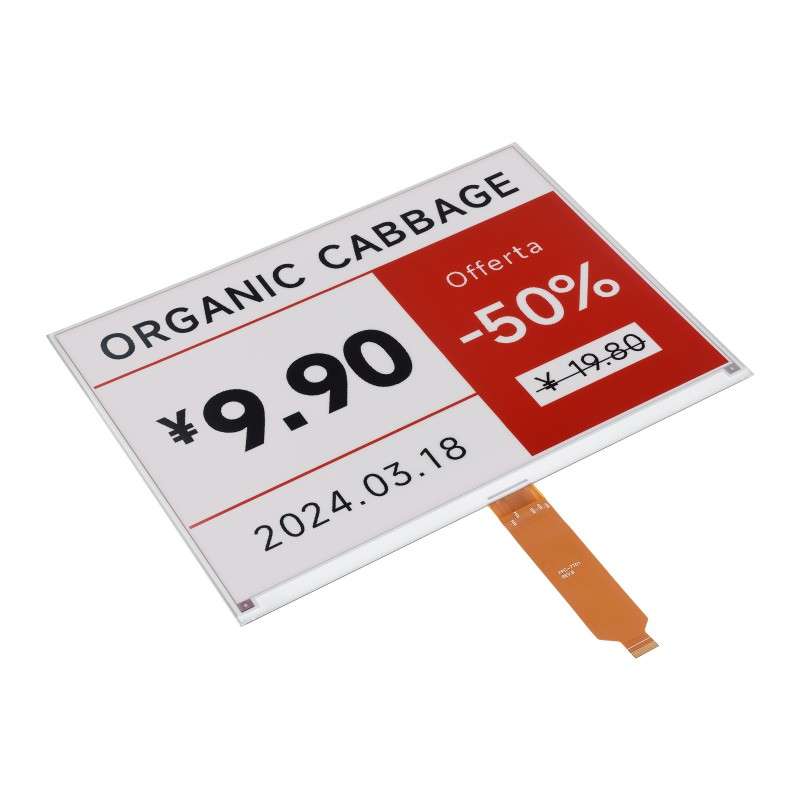 13.3inch e-Paper Display (B), E-Ink Display, 960×680 pixels, Red/Black ...