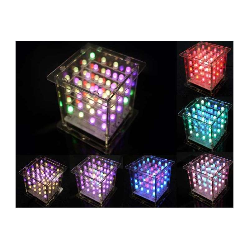 Rainbow Cube kit RGB 4X4X4 - Rainbowduino (Seeed KIT101E1P)