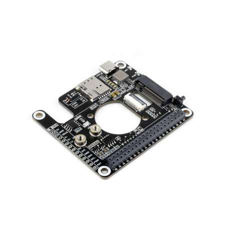 PCIe To 5G/4G/3G SIM8262E-M2 HAT Raspberry Pi 5 HAT, 3042/3052 SIMCom/Quectel 5G Modules (WS-27359)