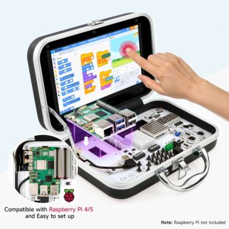CrowPi- Compact Raspberry Pi Educational Kit 9inch display, compatible with Raspberry Pi 5(ER-SES14002K) Basic Kit