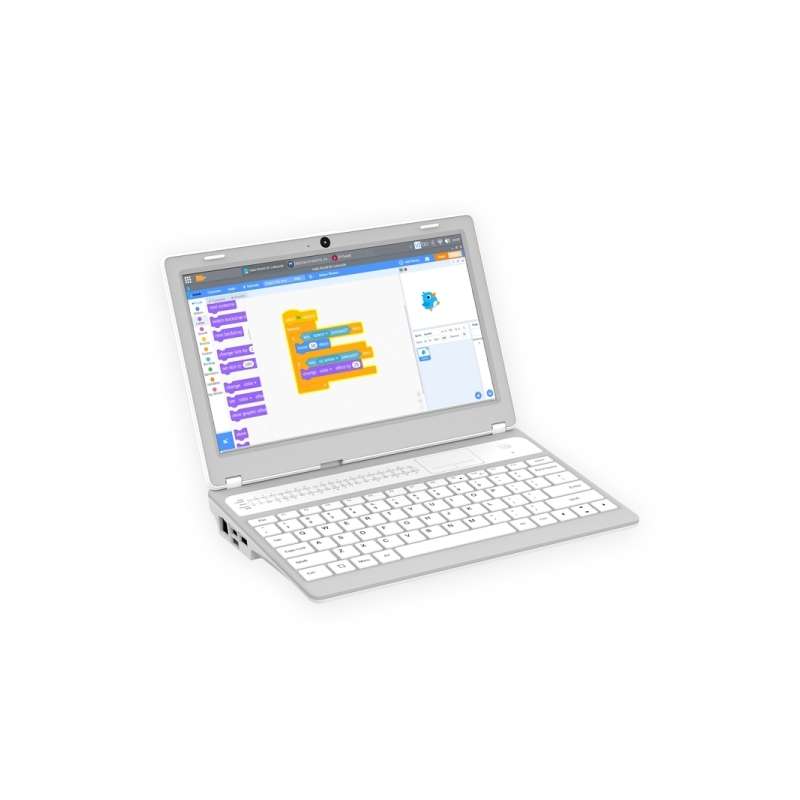 CrowPi L (White) Real Raspberry Pi Laptop for Learning Programming and Hardware (ER-SER35001L) Basic Kit