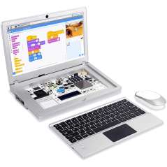 CrowPi2 (Silver) All In One Raspberry Pi Laptop & STEM Learning (ER-SER35002P) Advanced Kit +RPI4B/4GB
