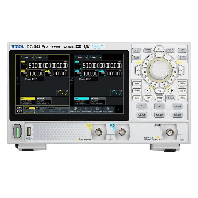 Generator DG852 Pro (RIGOL) 2x50MHz, 625MSa/s, 2Mpts