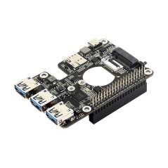 PCIe to M.2 4G/5G And USB 3.2 HAT for Raspberry Pi 5, SIMCom/Quectel 4G/5G, High-speed  (WS-27698)