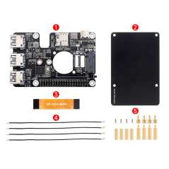 PCIe to M.2 4G/5G And USB 3.2 HAT for Raspberry Pi 5, SIMCom/Quectel 4G/5G, High-speed  (WS-27698)