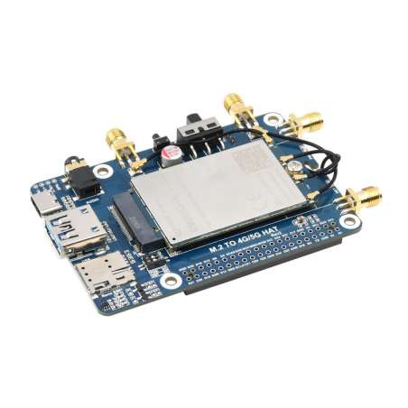 RM502Q-AE 5G HAT for Raspberry Pi, quad antennas LTE-A, multi band, 5G/4G/3G (WS-22716)