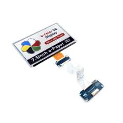 7.3inch 6-Color E-Paper Display Module, E-Ink Display, Low Power, 800×480 pixels, SPI, incl. Driver HAT (WS-27875)