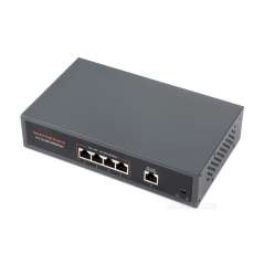 120W Gigabit Ethernet PoE Switch, 4x PoE+ Ports, Up To 30W Per Port, 802.3af/at High-Speed 10/100/1000M (WS-27430)