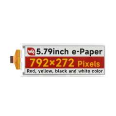 5.79inch e-Paper display (G), e-ink display, 792x272, Red/Yellow/Black/White, SPI Interface (WS-27845)