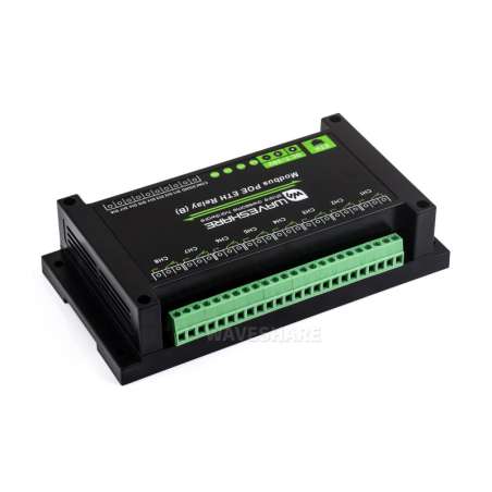 8-ch Ethernet Relay Module (B) Digital Input, Modbus RTU/Modbus TCP, PoE, Isolation, Protection (WS-27876)