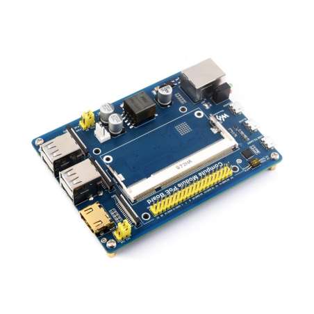 Compute Module IO Board with PoE Feature, Composite Breakout Board for Raspberry Pi CM4S/CM3/CM3L/CM3+/CM3+L (WS-28048)