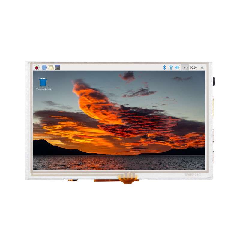 5inch High-Brightness Touch Screen, 1024x600 Pixels, Toughened Glass Panel, HDMI Interface, IPS Panel (WS-28083)