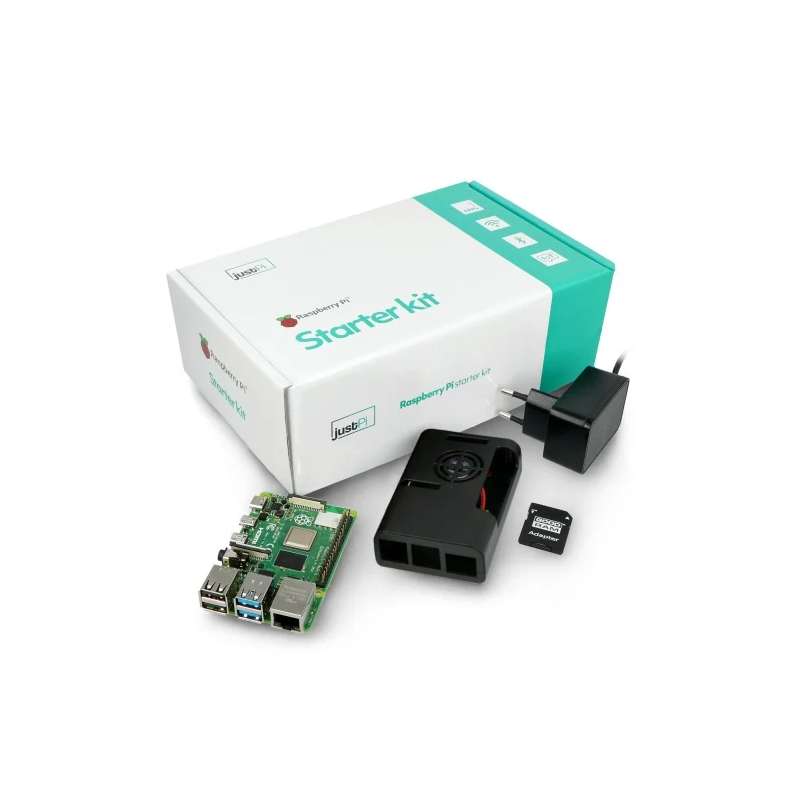 justPi StarterKit with Raspberry Pi 4B WiFi 2GB RAM + 32GB microSD + accessories