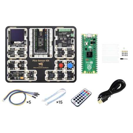 Sensor Kit Raspberry Pi Pico 2 Microcontroller Board,RP2350  Dual-core   (WS- 28579)