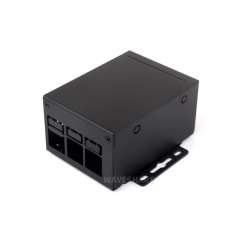 Industrial Grade Metal Case (D) for Raspberry Pi 5, Larger Space, Wall-mount and Rail-mount (WS-26087)