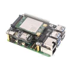 PCIe to MiniPCIe / Gigabit Ethernet / USB 3.2 Gen1 HAT for Raspberry Pi 5, Supports MiniPCIe 4G  (WS-28557)