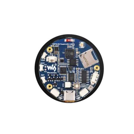 ESP32-S3 1.85inch Round Display Dev.Board, 360×360, 32-bit LX7 240MHz WiFi/BT ESP32 Touch Function (WS-28514)