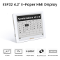 CrowPanel ESP32 4.2” E-paper HMI Display with 400x300 Resolution, Black/White Color Driven By SPI Interface (ER-DIE07300S)