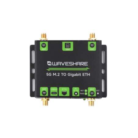 5G M.2 to Gigabit Ethernet Converter, 5G M.2 to USB3.1, RM520N-GL, Quad Antennas, Options For 5G Module (WS-26159)