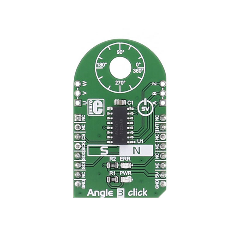 MIKROE-2755 AK7451 Rotary Angle Sensor mikroBUS Click Platform Evaluation Expansion Board