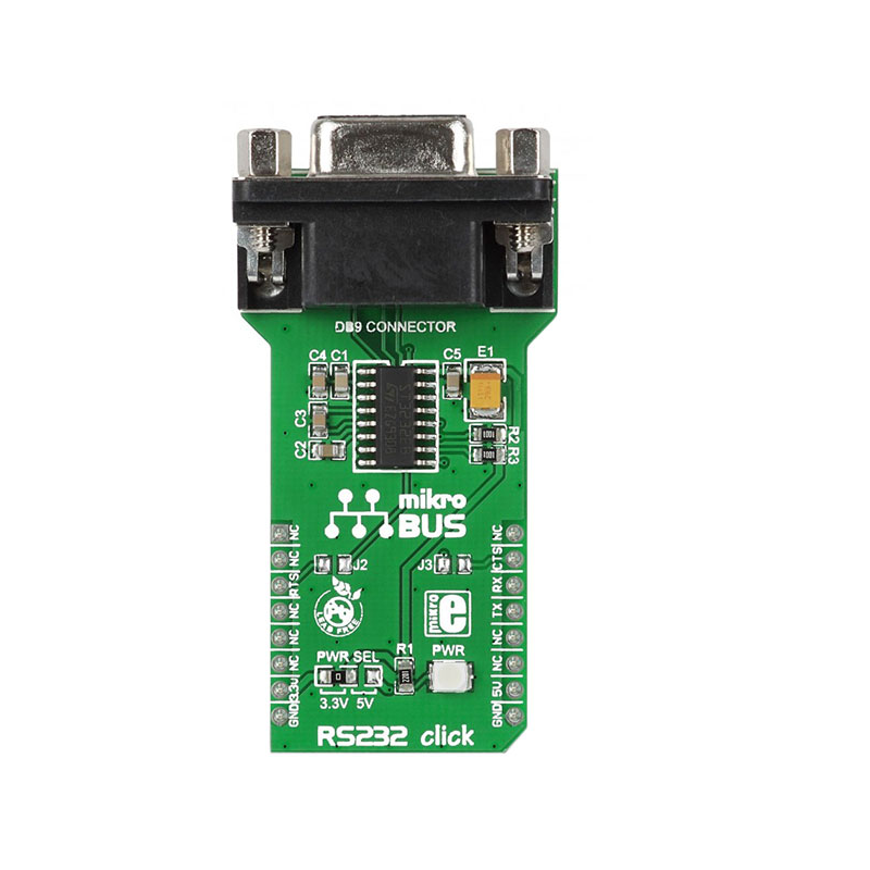 MIKROE-1582  MAX3232 RS232 Interface mikroBUS Click Platform Evaluation Expansion Board