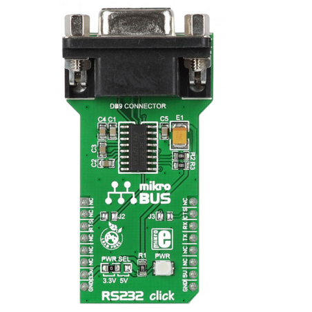 MIKROE-1582  MAX3232 RS232 Interface mikroBUS Click Platform Evaluation Expansion Board