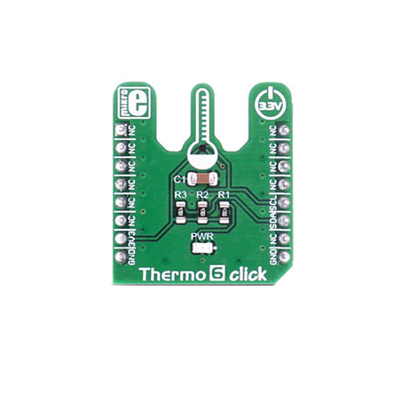 MIKROE-2769 Thermo 6 Click  	 MAX31875 Temperature Sensor mikroBUS Click Platform Evaluation Expansion Board