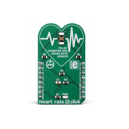 MIKROE-3215 Heart rate 6 click 	 BH1790 Heart Rate Sensor mikroBUS Click Platform Evaluation Expansion Board