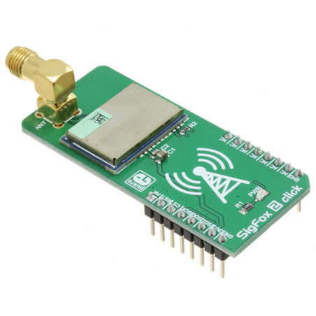 MIKROE-3039  SigFox 2 Click 	 SN10-12 Transceiver RF mikroBUS Click Platform Evaluation Expansion Board